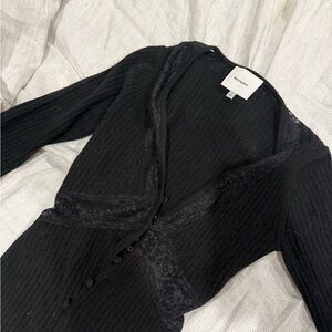Sunnvia Lace Cashmere Cardigan - Reformation - XS